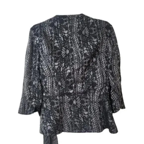 Alex Evenings Wrap Front Side Tie Evening Jacket