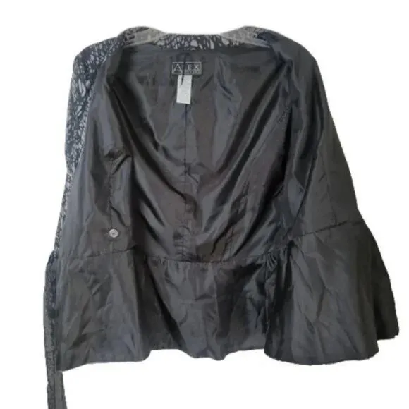 Alex Evenings Wrap Front Side Tie Evening Jacket