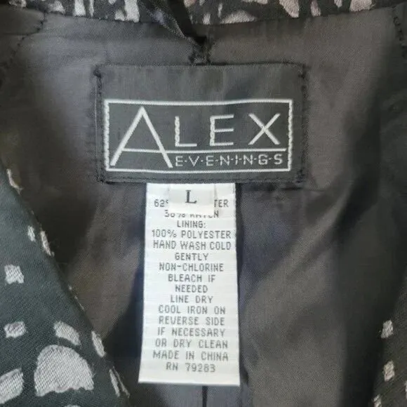 Alex Evenings Wrap Front Side Tie Evening Jacket