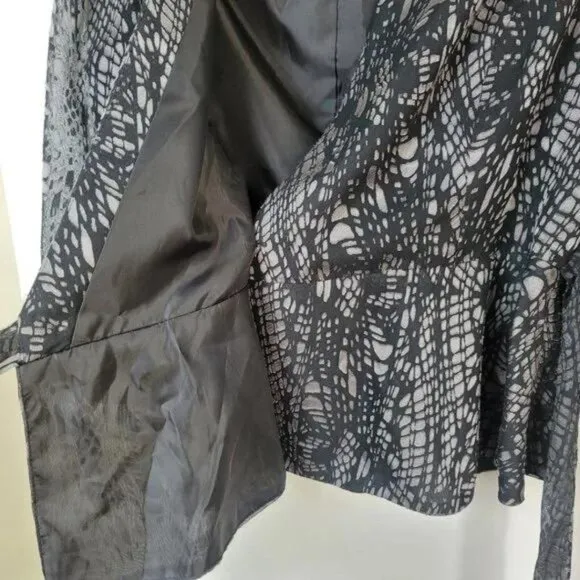 Alex Evenings Wrap Front Side Tie Evening Jacket