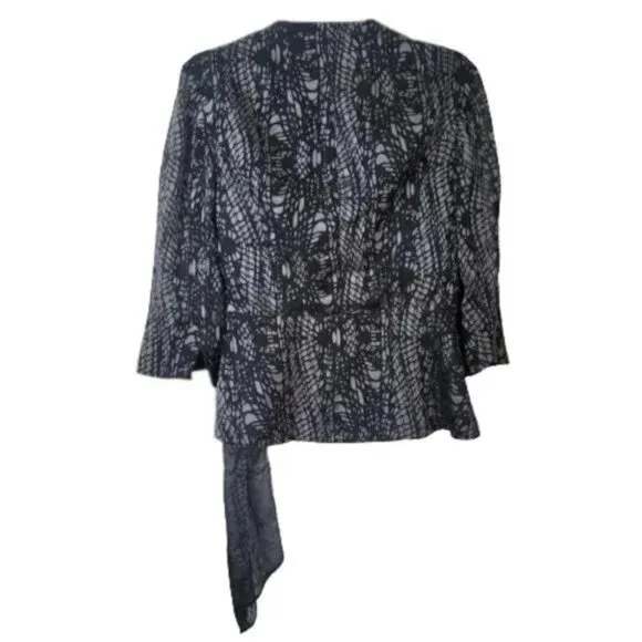 Alex Evenings Wrap Front Side Tie Evening Jacket