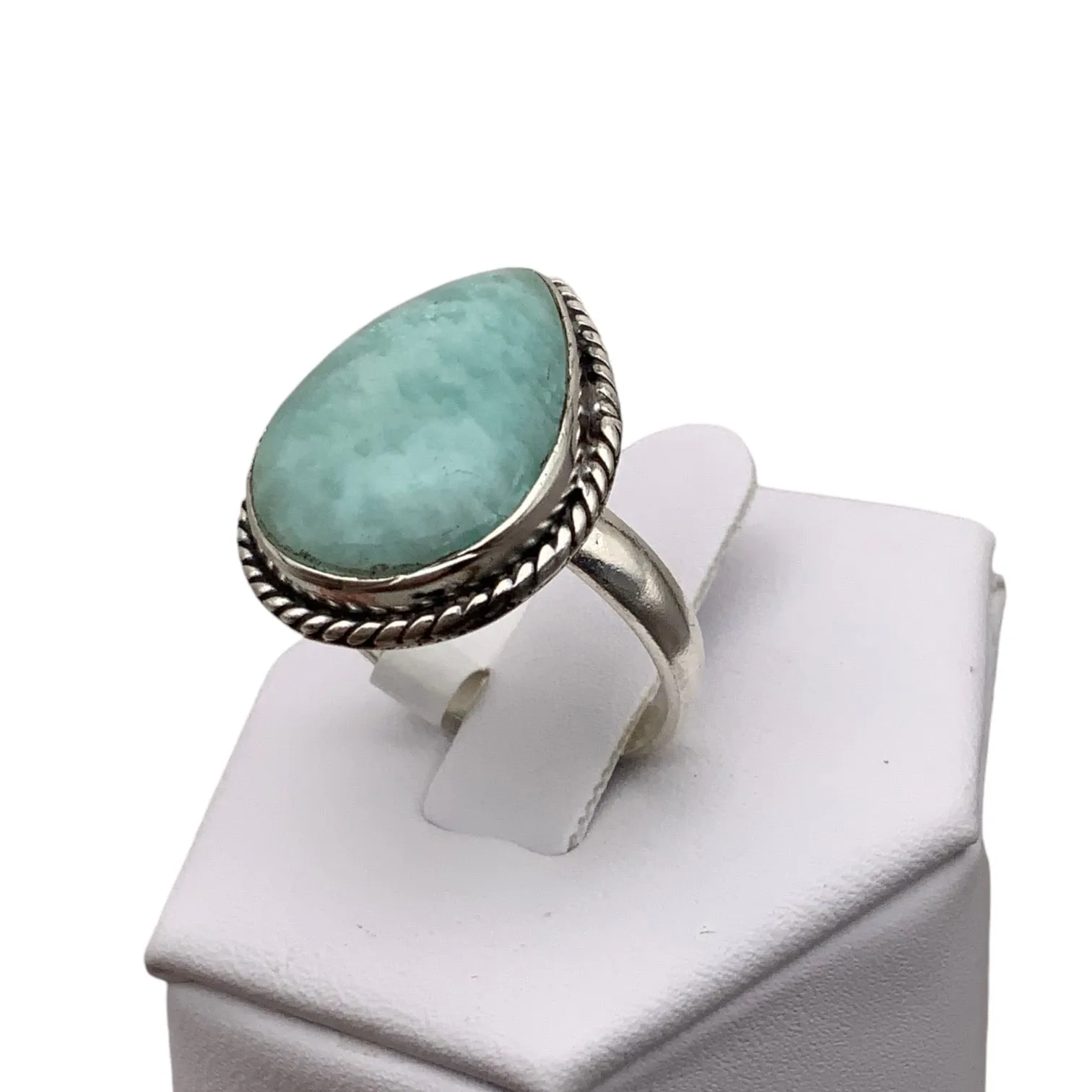 Amazonite Solid 925 Sterling Silver Ring