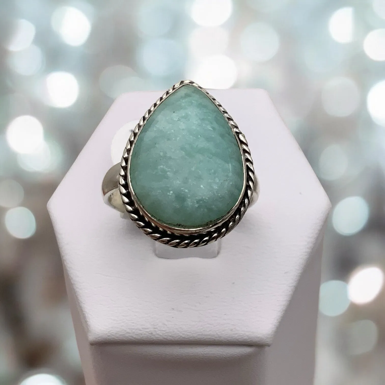 Amazonite Solid 925 Sterling Silver Ring
