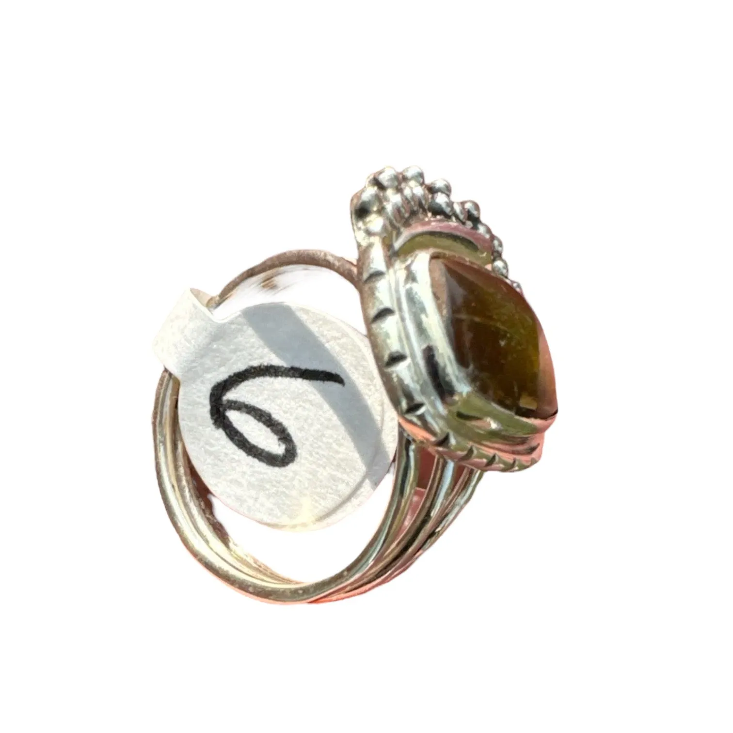 Ammolite Solid 925 Sterling Silver Ring 6