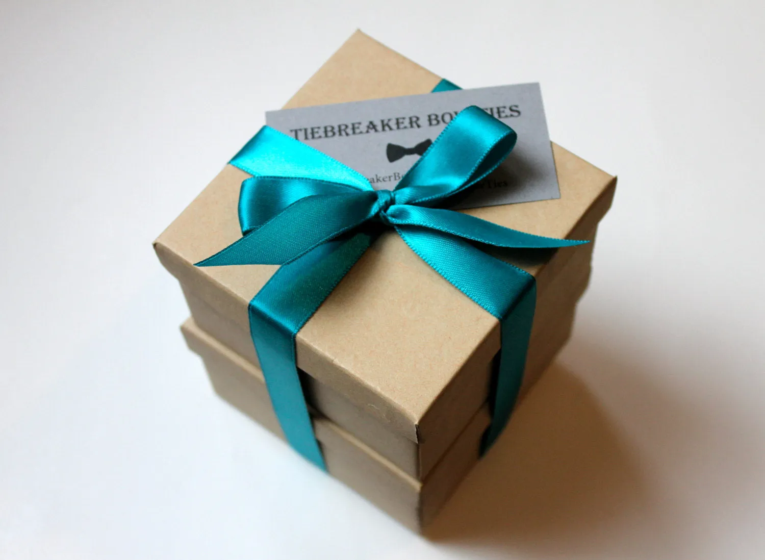 Aqua and Cerulean Print Bow Tie