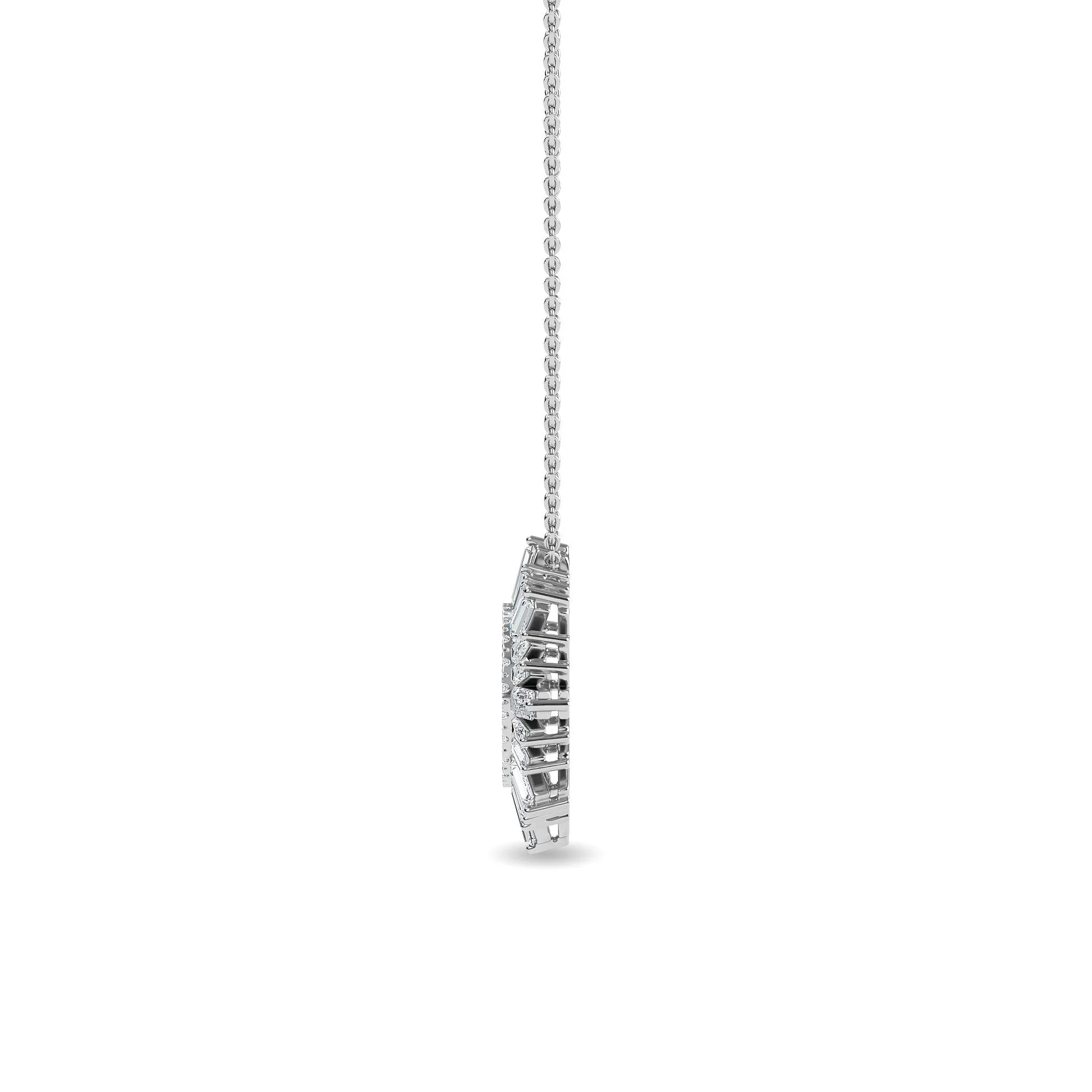 AUTRE - 14k White Gold 1.20ct Lab Grown Diamond Sunburst Pendant