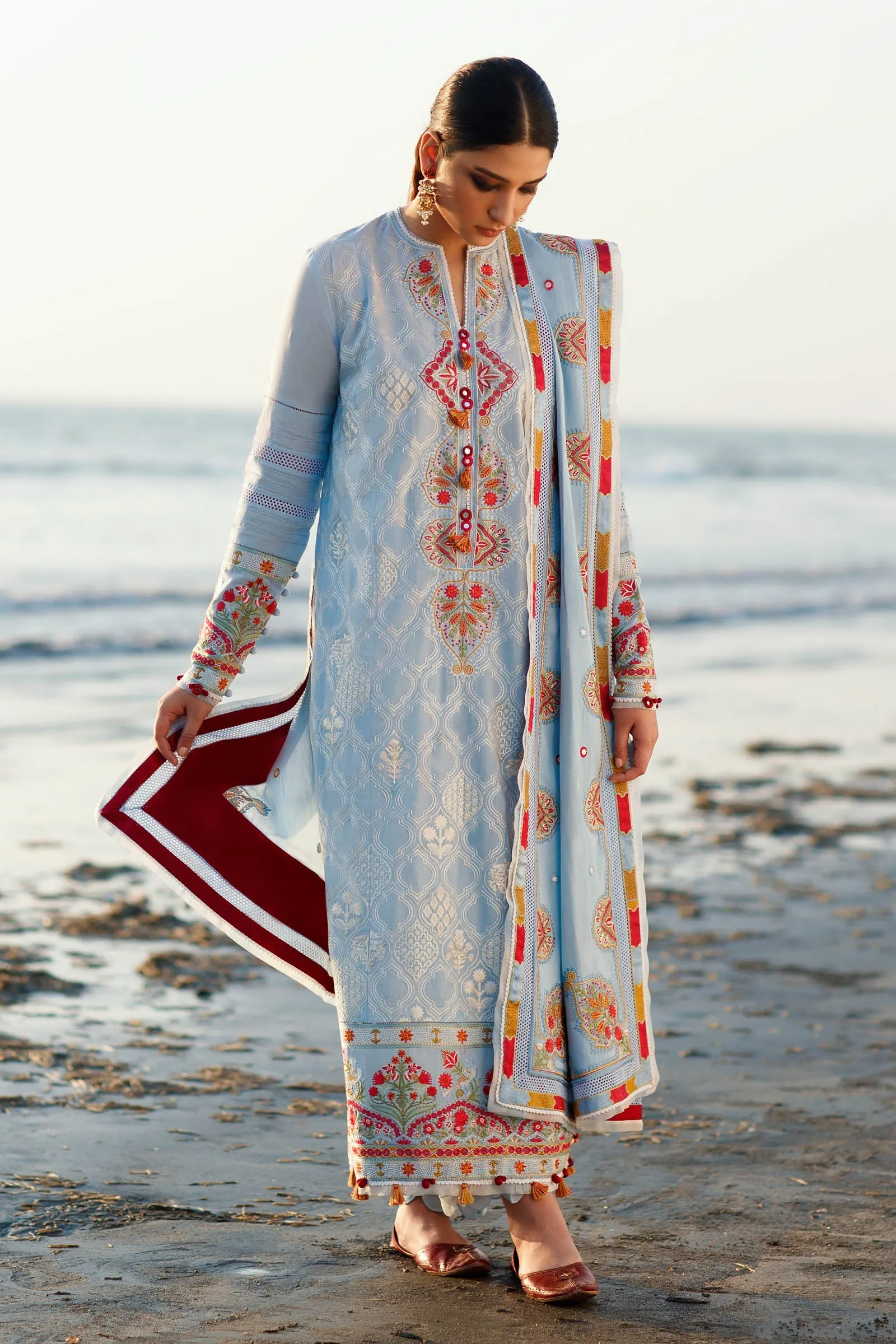 AYSAN (ZL22-08 A) | Zaha Summer Lawn Collection 2022 | Unstitched Embroidered Lawn Suits