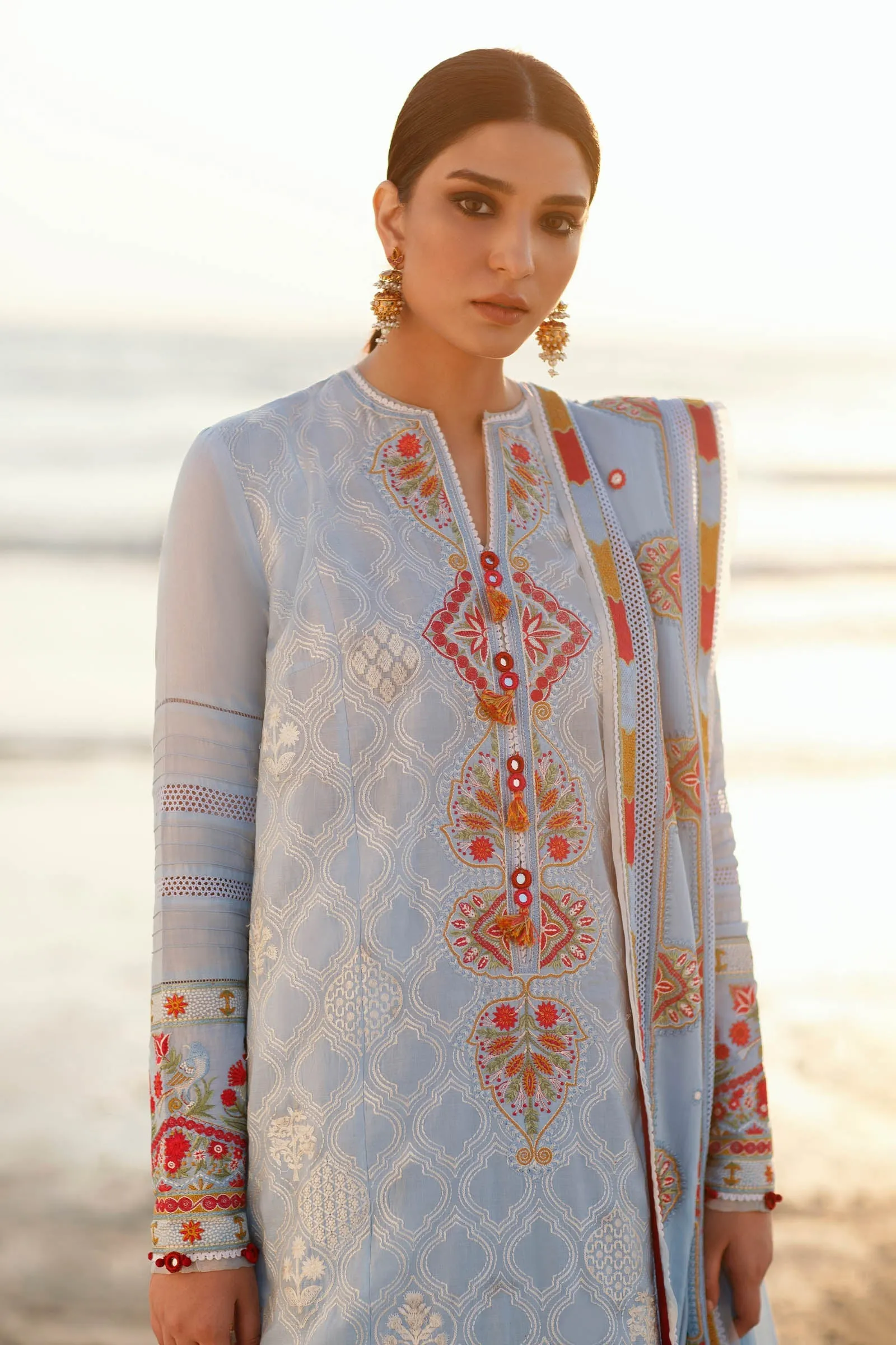 AYSAN (ZL22-08 A) | Zaha Summer Lawn Collection 2022 | Unstitched Embroidered Lawn Suits