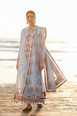 AYSAN (ZL22-08 A) | Zaha Summer Lawn Collection 2022 | Unstitched Embroidered Lawn Suits
