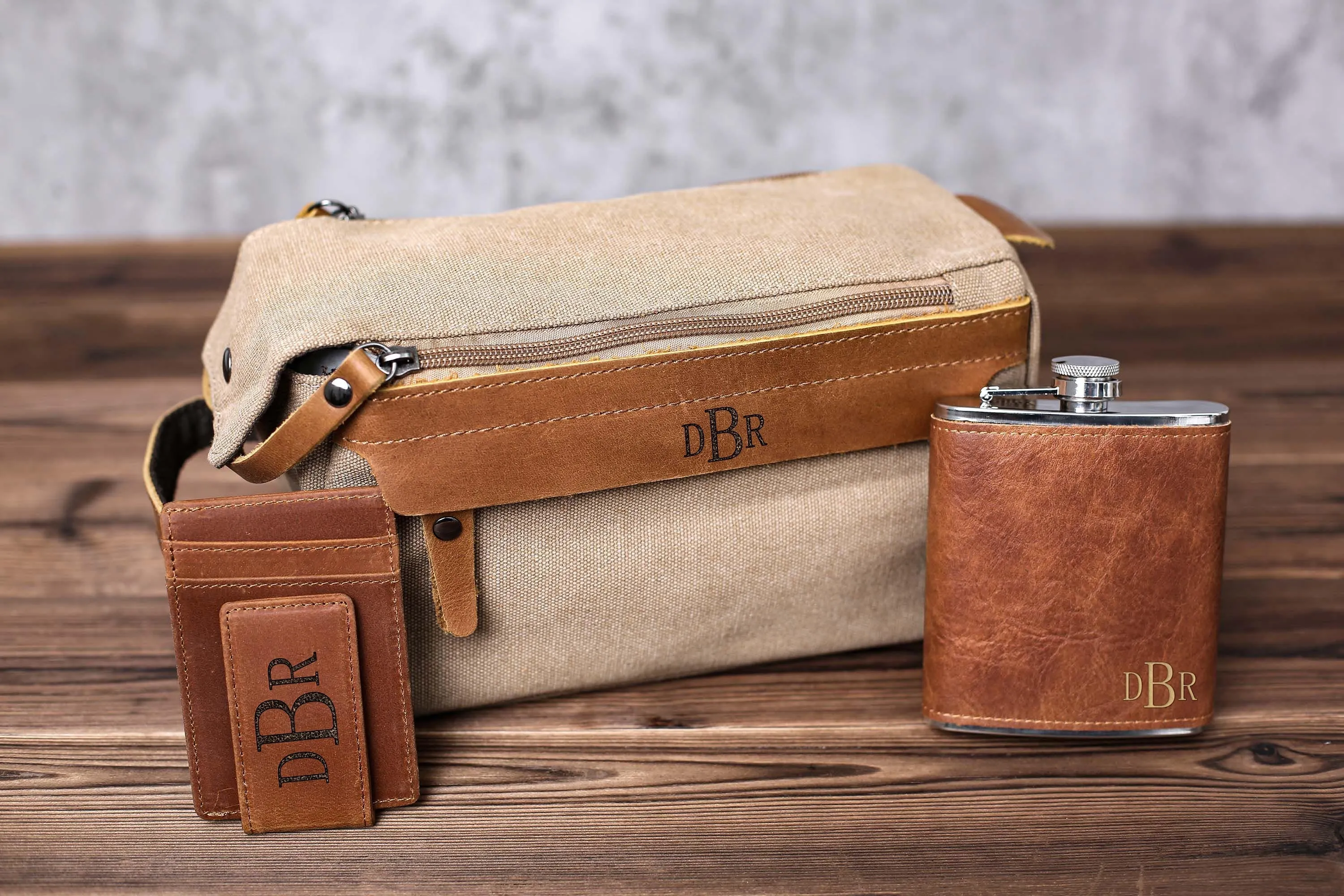 Bachelor Party Gift, Gift for Groomsmen, Personalized Leather Money Clip, Groomsmen Gift Toiletry Bag, Groomsmen Flask, Gift for Wedding