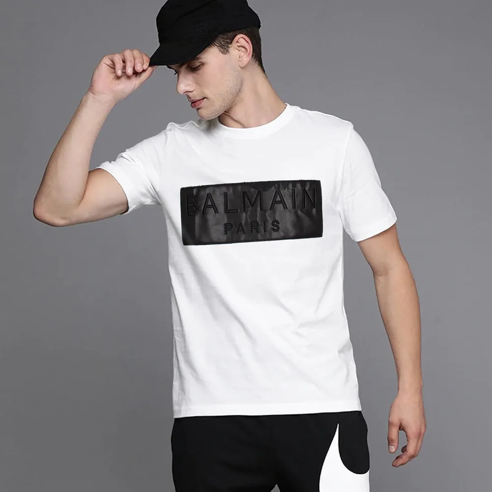 Balmain W Leather T-Shirt