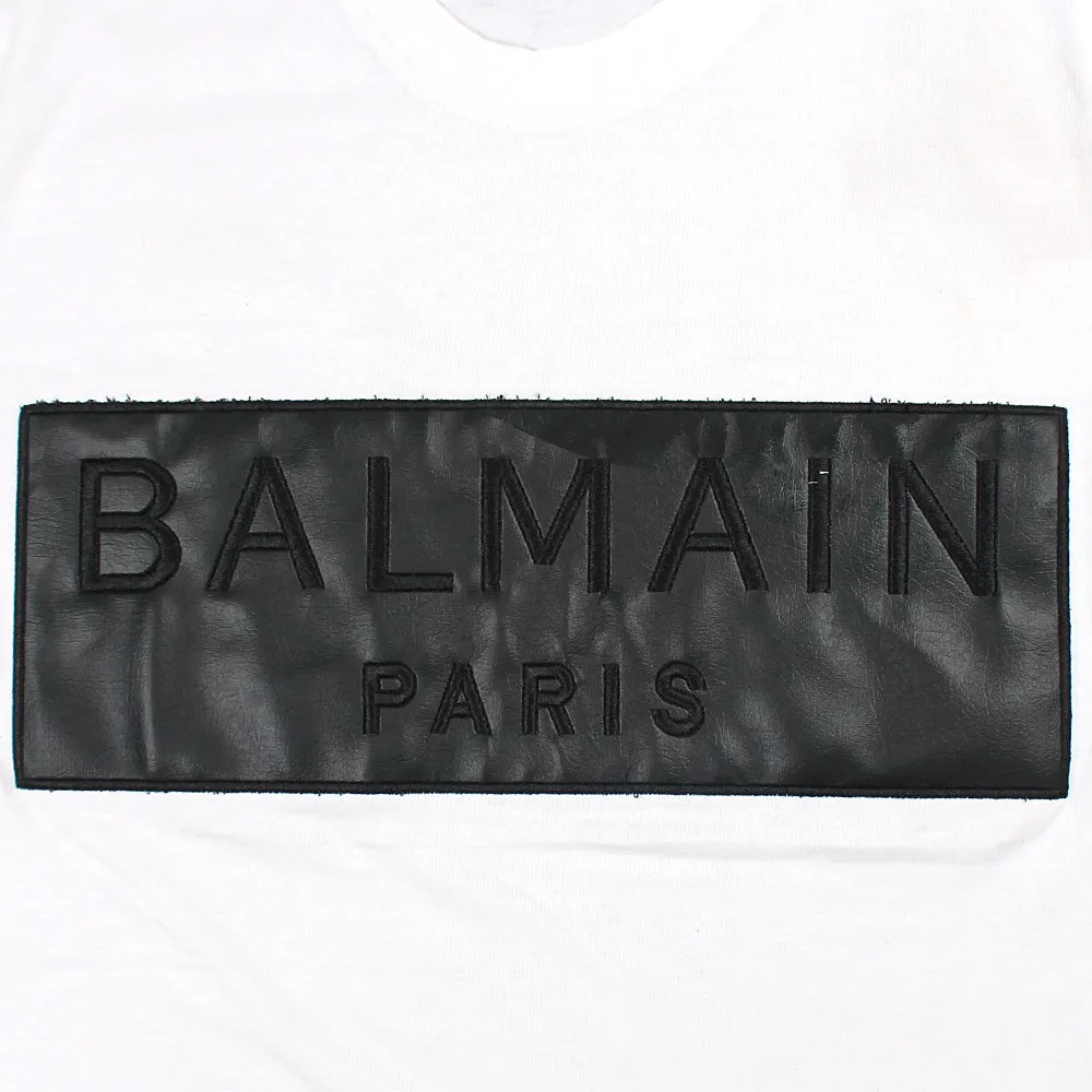 Balmain W Leather T-Shirt