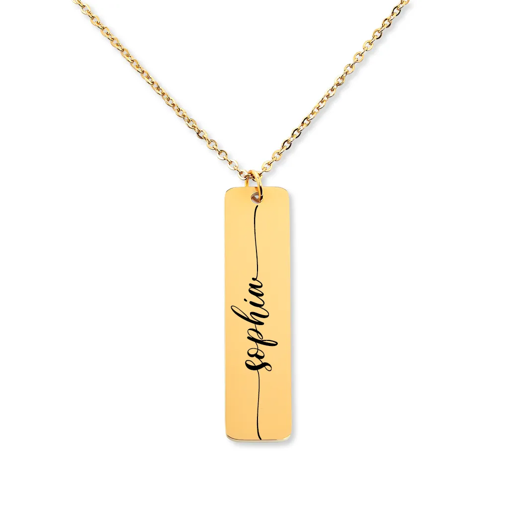 Bar Name Necklace