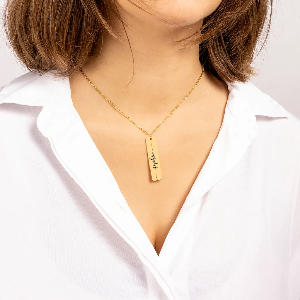 Bar Name Necklace