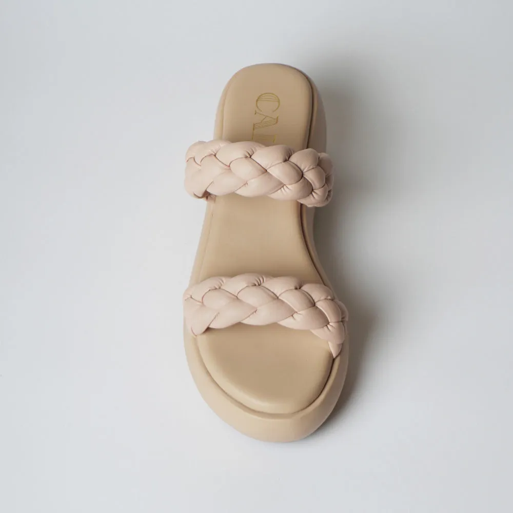 Beige Braided Flatform