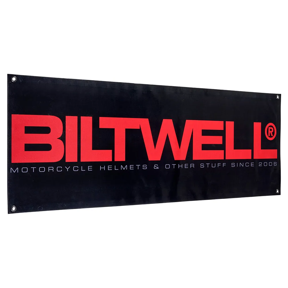 BILTWELL SHOP BANNER RACING [BLACK/RED] 45x123CM