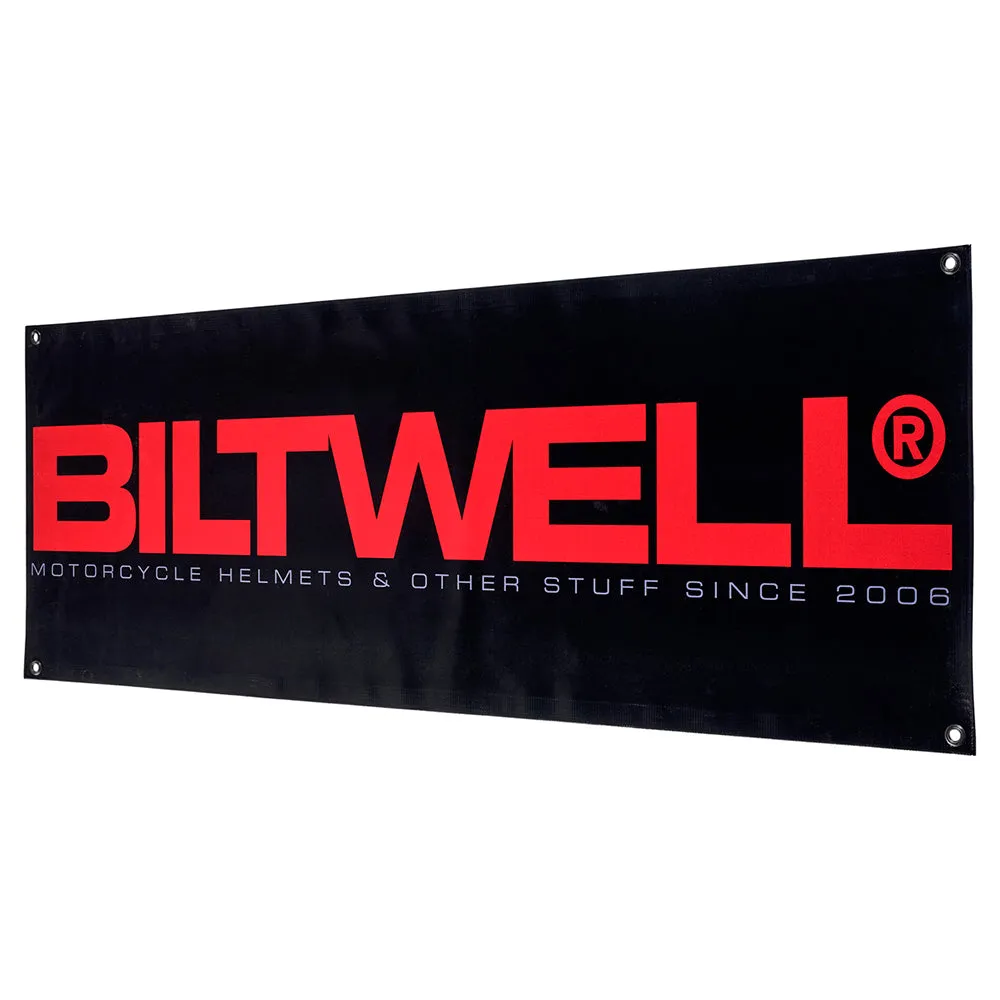BILTWELL SHOP BANNER RACING [BLACK/RED] 45x123CM