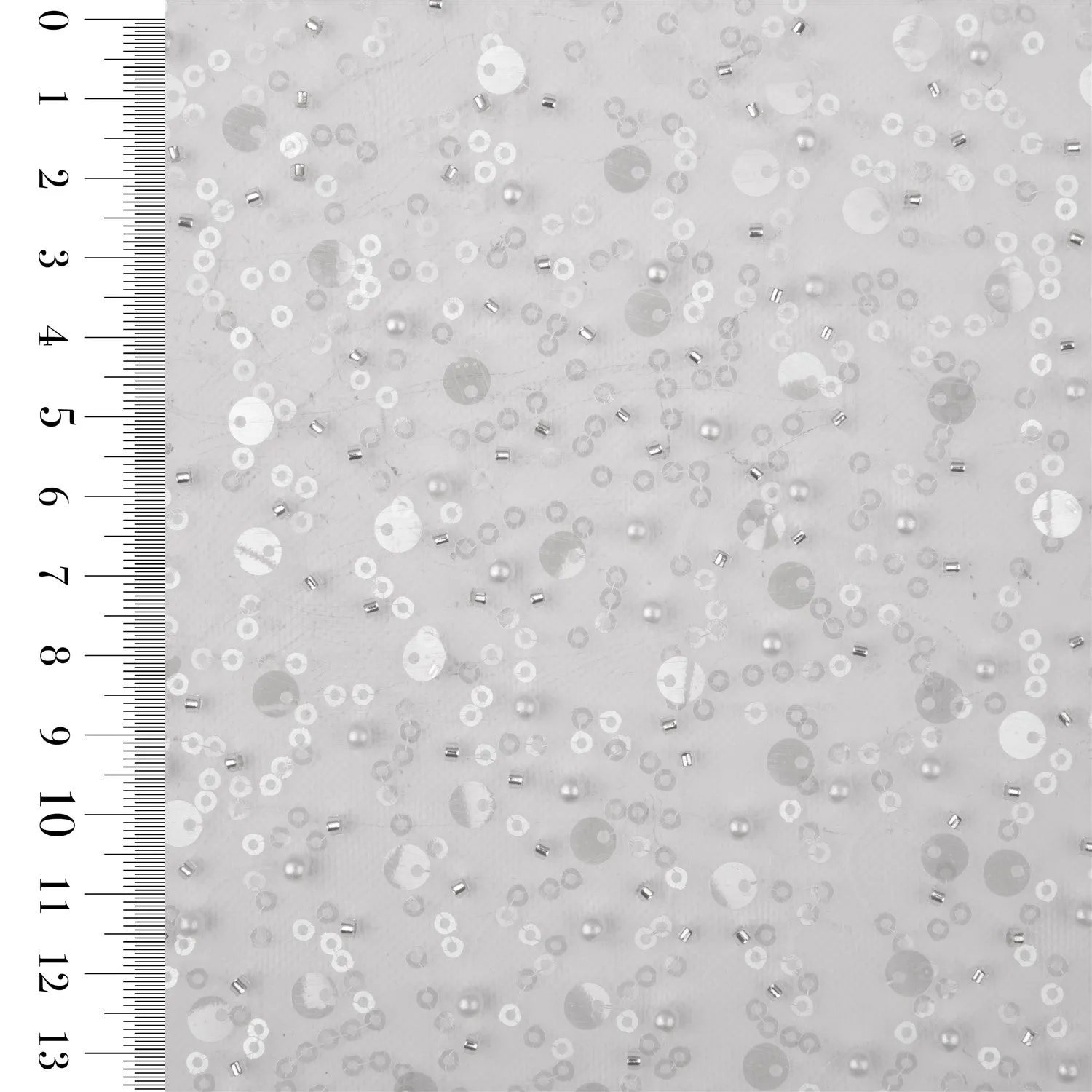 BL-001A DENSE SEquined PEARL AND CUT BEADED FABRIC