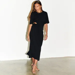 Black Angel Sleeve Riviera Dress