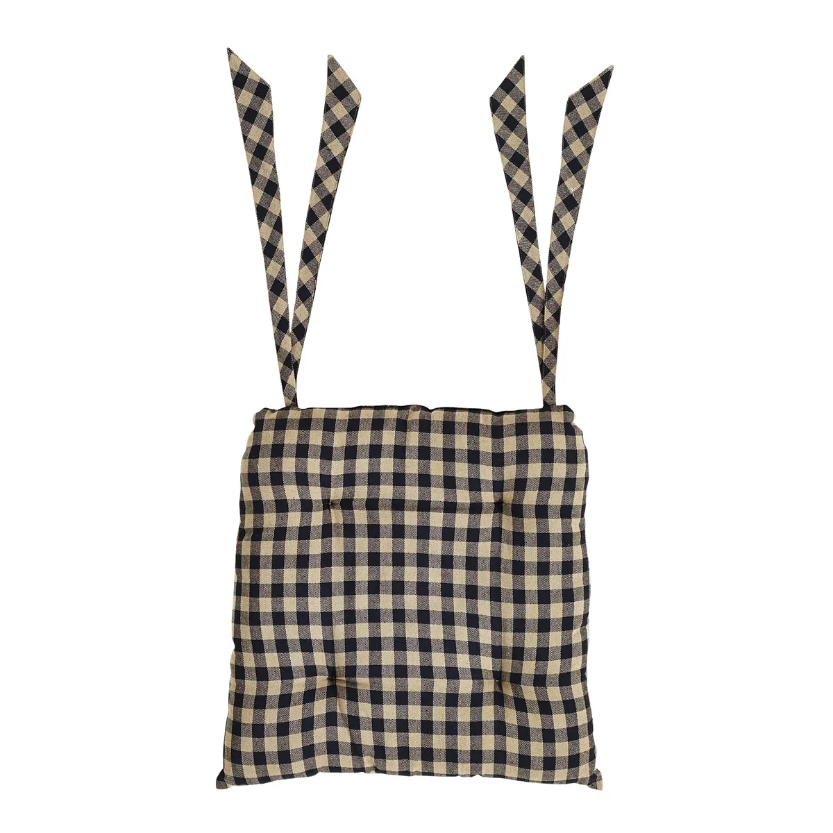 Black Check Chair Pad