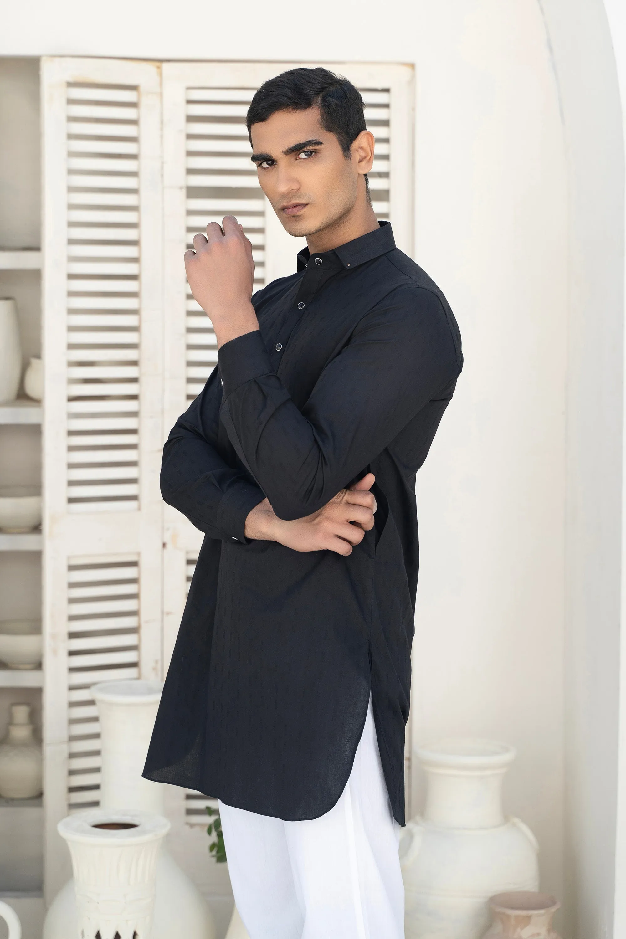 Black Gents' Kurta