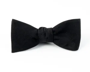 Black Grosgrain Solid Bow Tie