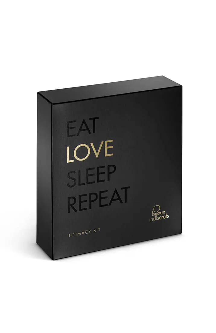 Black intimacy gift box - Eat. Love. Sleep. Repeat