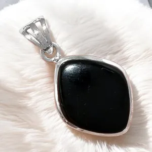 Black Onyx Solid 925 Sterling Silver Pendant