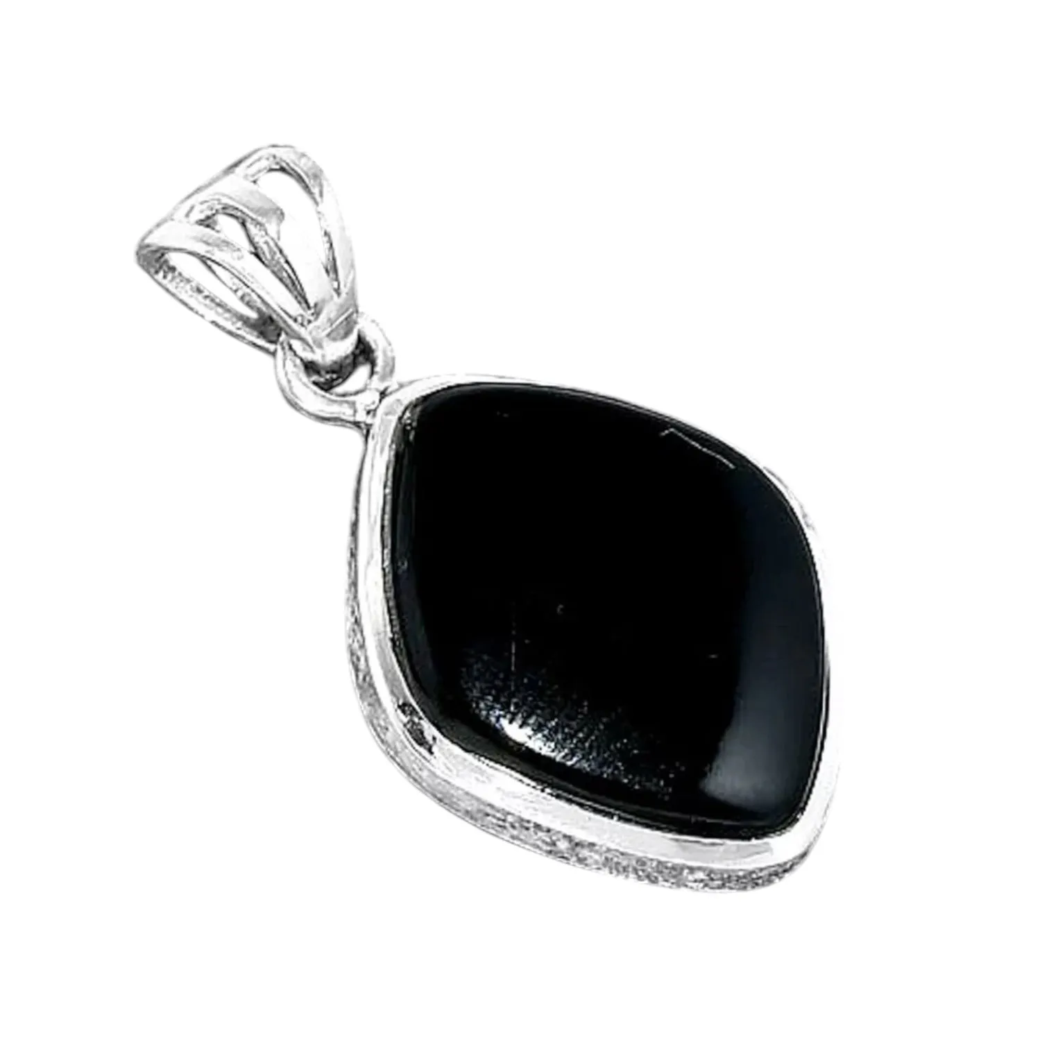 Black Onyx Solid 925 Sterling Silver Pendant
