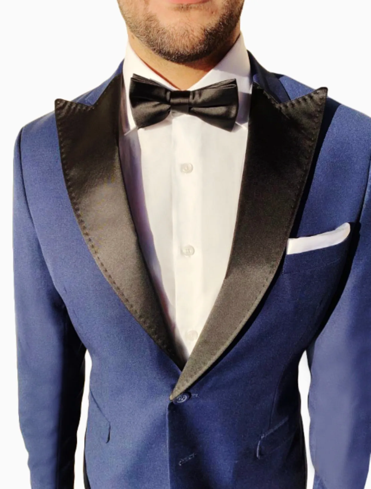 Black Peak Satin Lapel