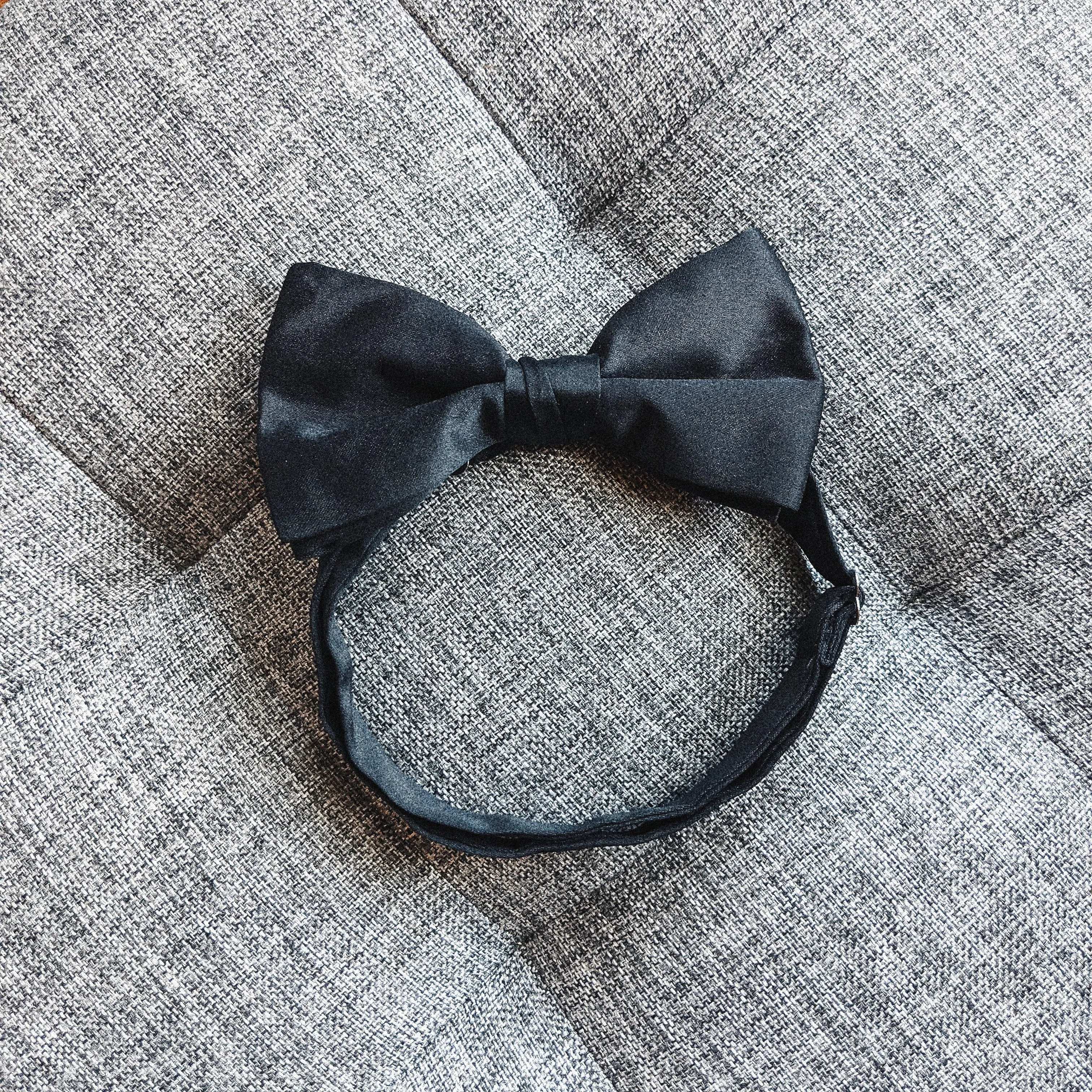 Black Silk Bow Tie