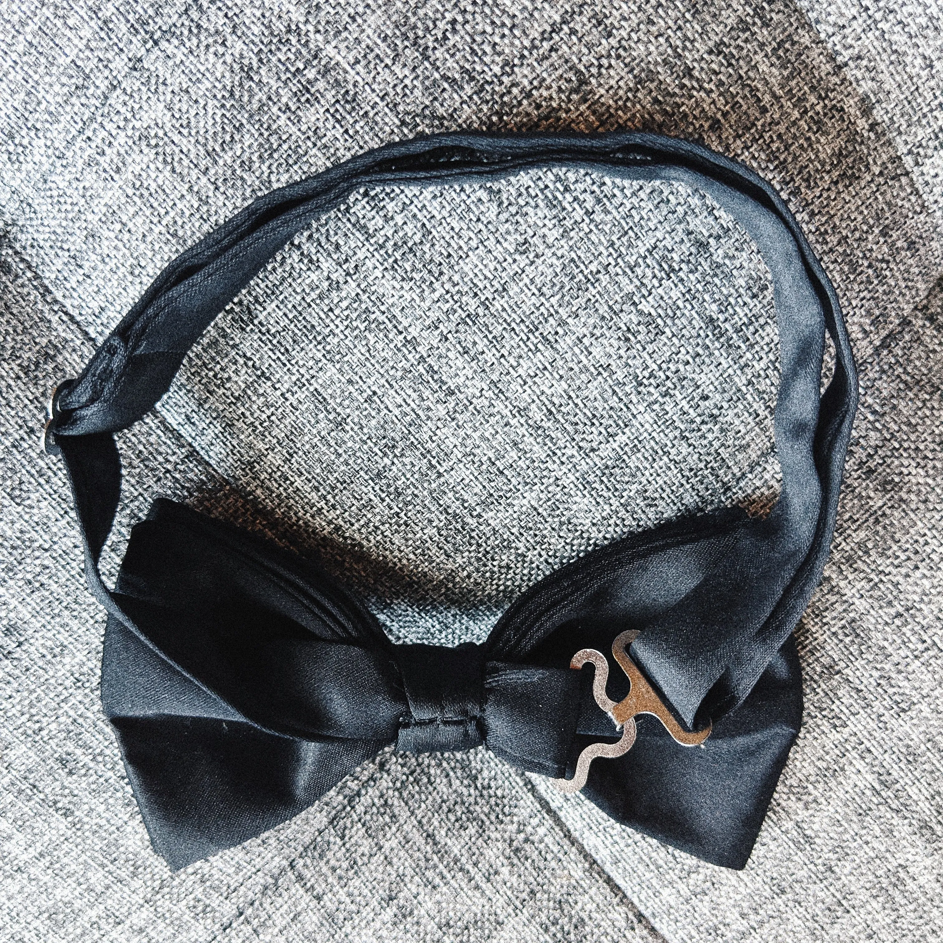 Black Silk Bow Tie