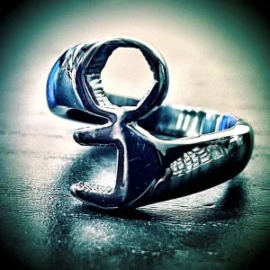 BLACK 'Takin Care Of Business' Wrench Ring (#412)