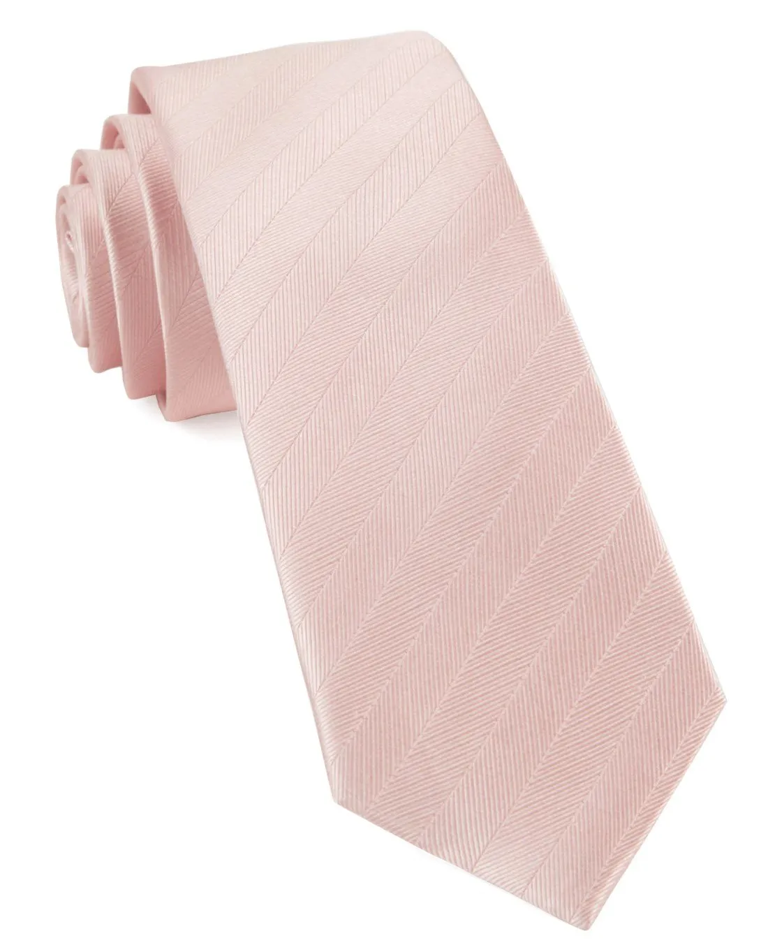 Blush Pink Herringbone Vow Tie
