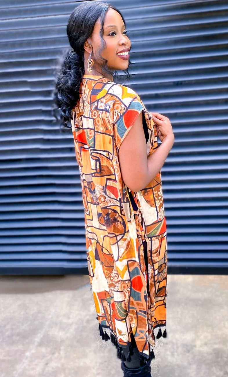Boho Tassel Kimono