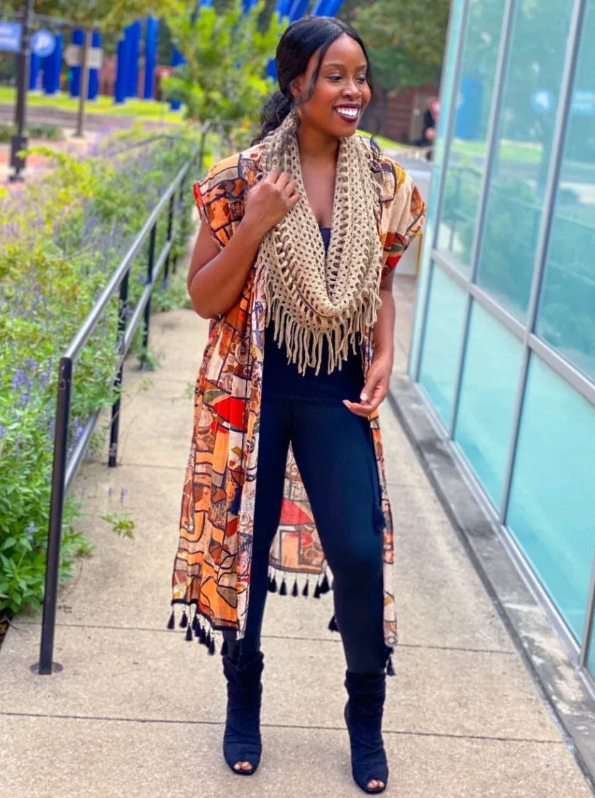 Boho Tassel Kimono