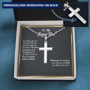 Bonus Dad, Fathers Day Gift for Step Dad, Gift For Stepdad, Stepfather Gift, Stepdaddy Gift - Ball Chain