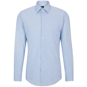 BOSS PRINTED STRETCH COTTON SLIM-FIT SHIRT