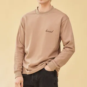 bound 'Script' Longsleeve Heavy Tee - Chestnut