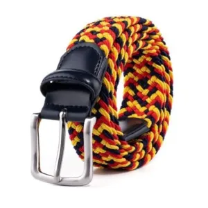 Bradenton Yellow/Red/Navy Braided Belt