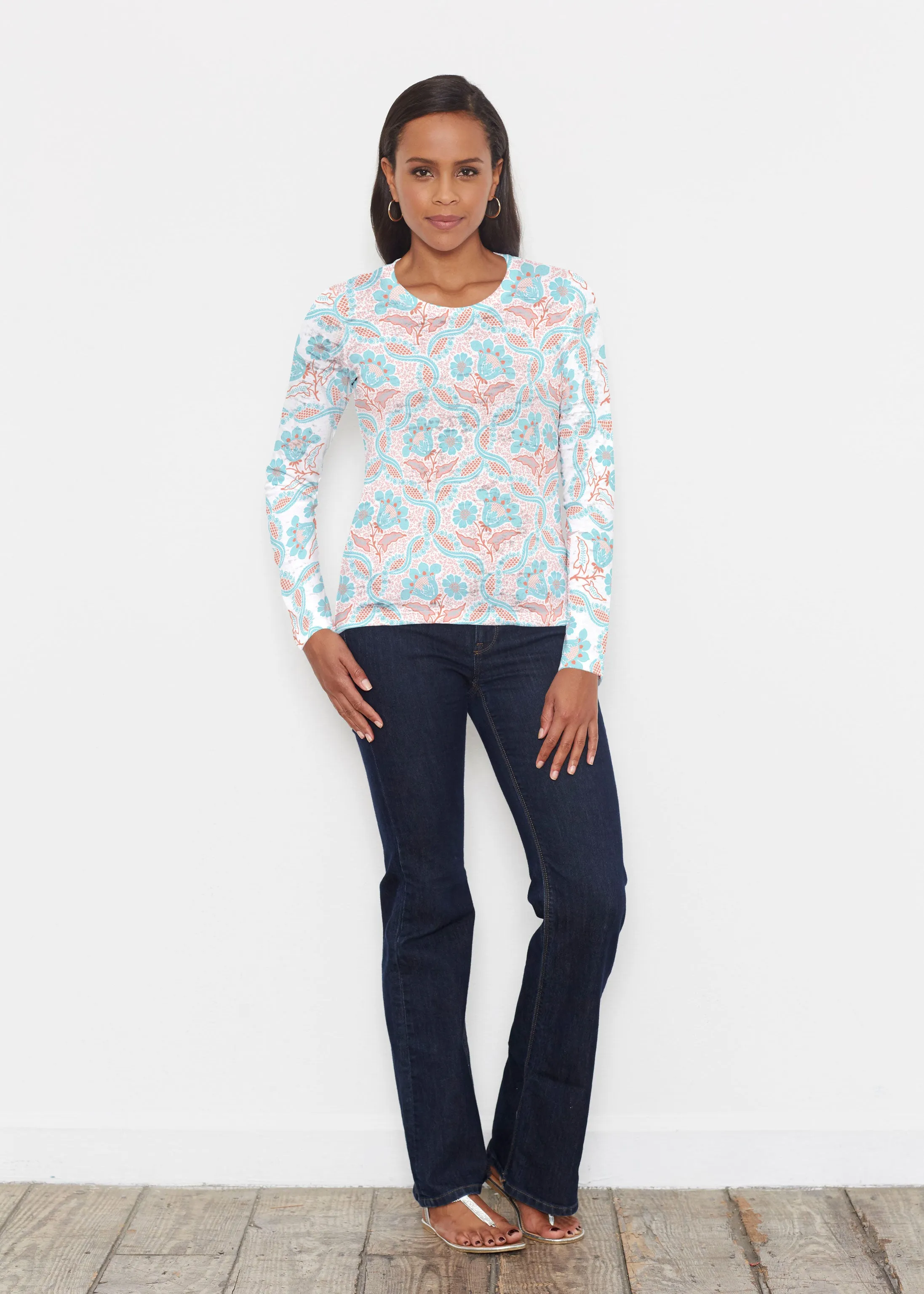 Braided Flower (7932) ~ Signature Long Sleeve Crew Shirt