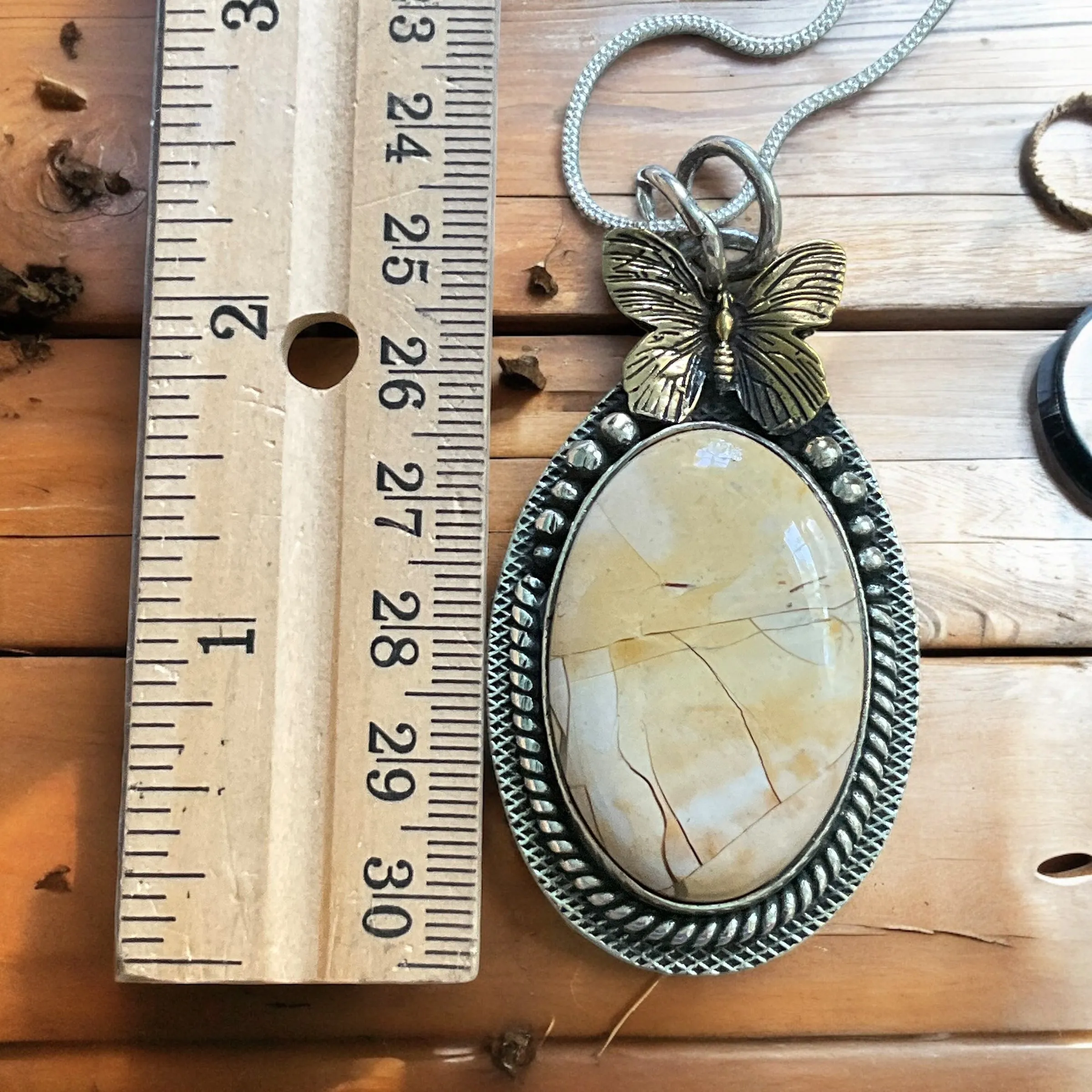 Brecciated Mookaite Jasper Solid 925 Sterling Silver Pendant