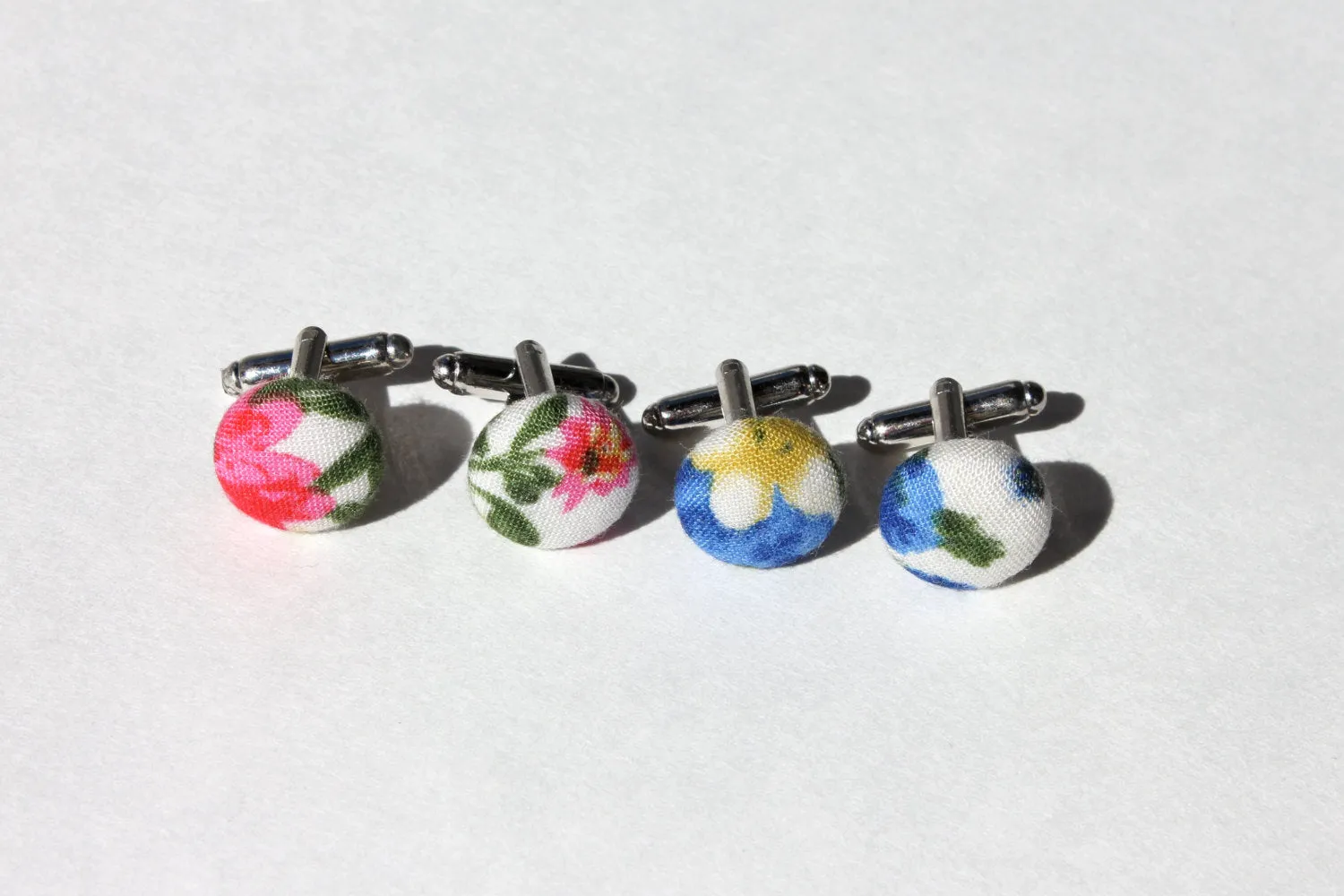 Bright Pink & Blue Floral Bow Tie