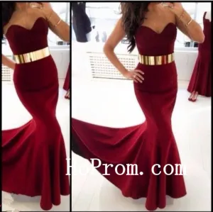 Burgundy Satin Prom Dress,Long Prom Dresses,Evening Dress