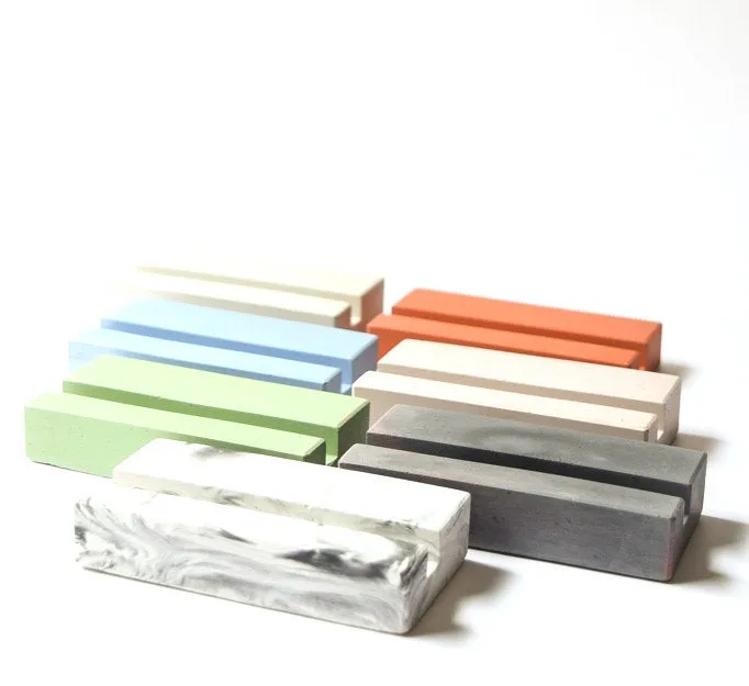 Business Card Holder for Desk - Concrete Business Card Holder - Modern - Desk Organizer - Office Decor - Card Holder - Business Card Display
