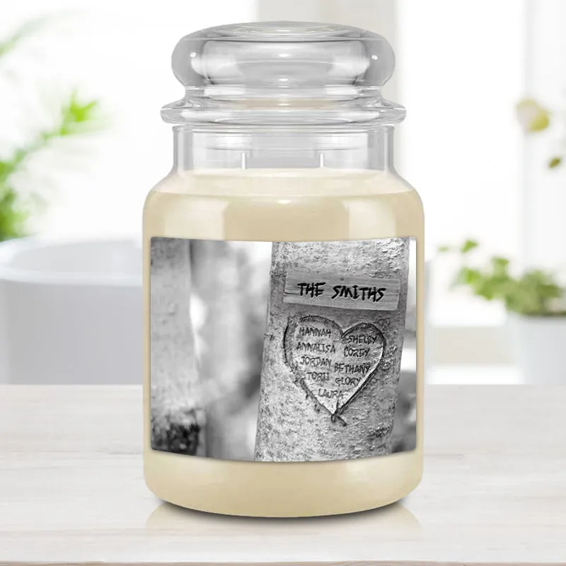 Carved Heart Tree Candle - Personalized Mother's Day Gift for Mom or Nana
