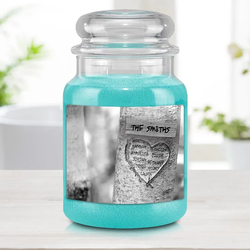 Carved Heart Tree Candle - Personalized Mother's Day Gift for Mom or Nana