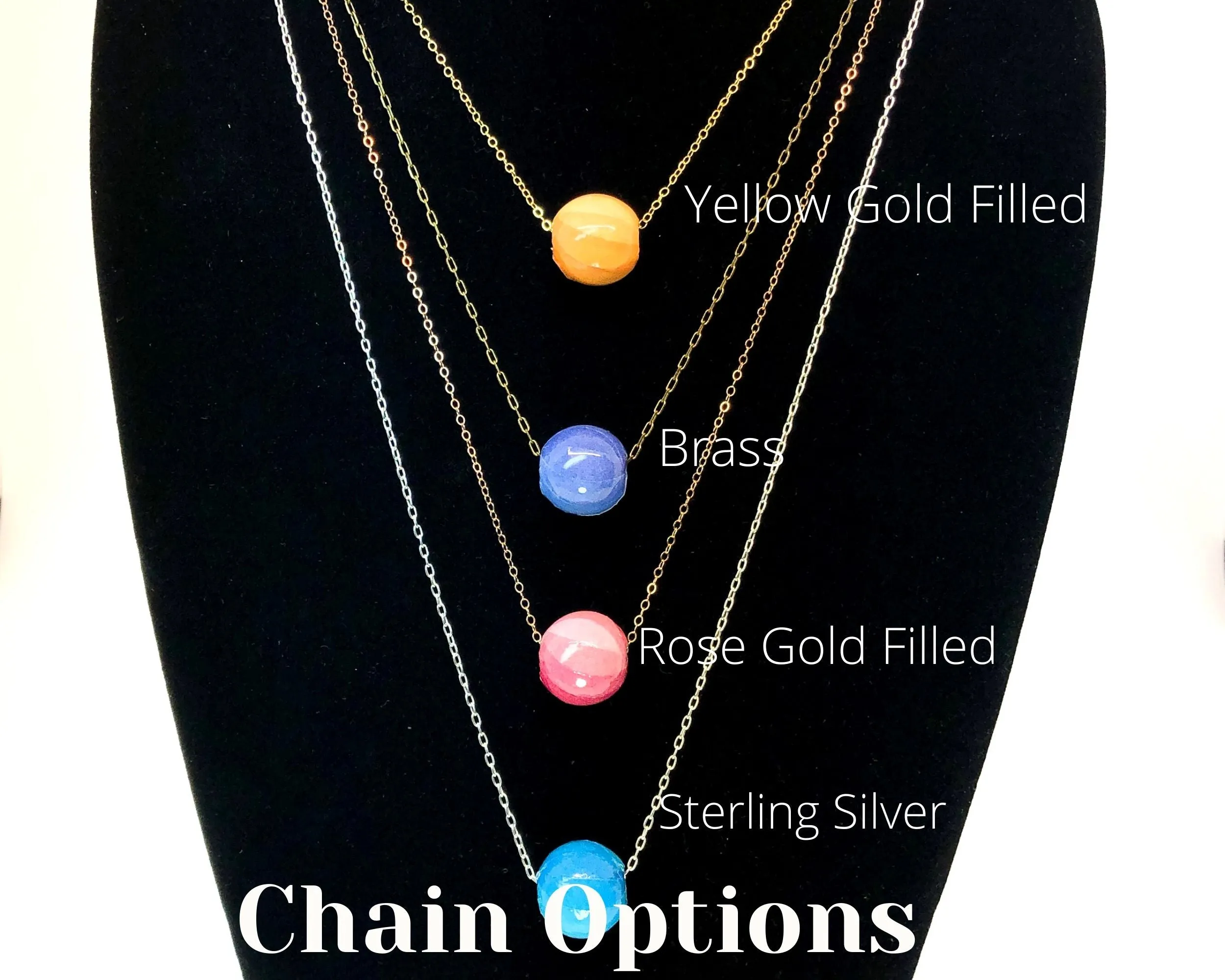 Charm Necklace with Large Handmade Navy and Gold Arrows Paper Bead on Chain