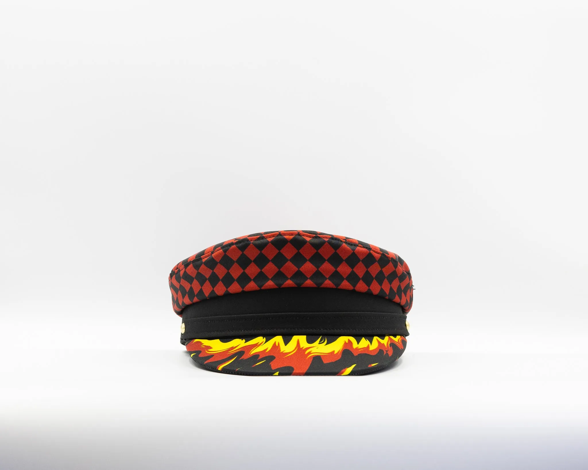 Checker & Flames - Red & Black