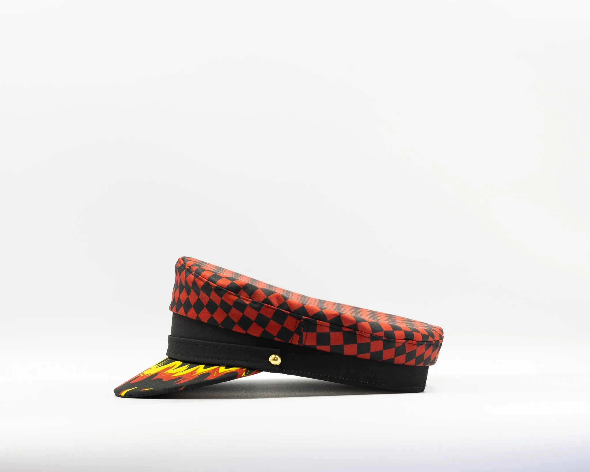 Checker & Flames - Red & Black